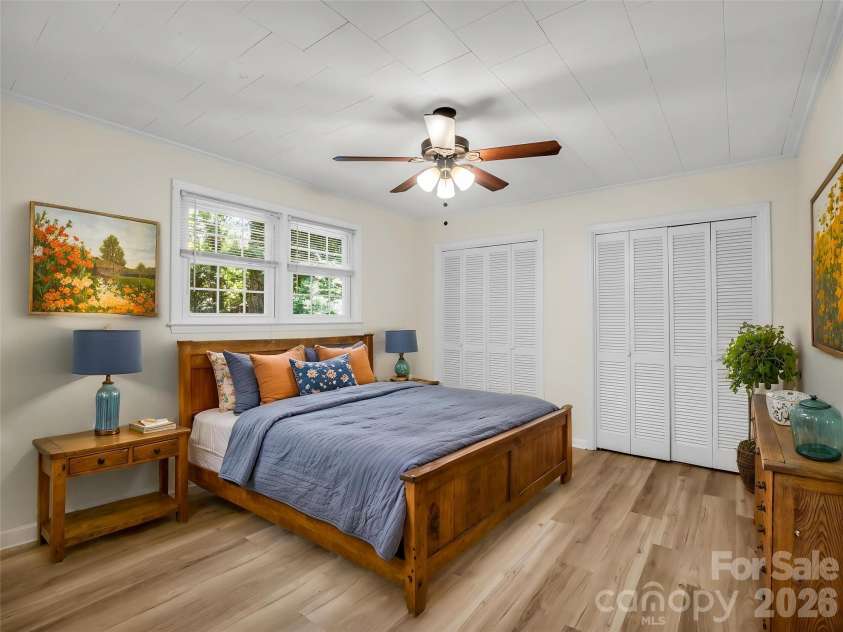 117 Whitney Avenue, Tryon, NC 28782.  MLS# CAR4400518, YatesRealty ID 42984. Virtually staged primary bedroom