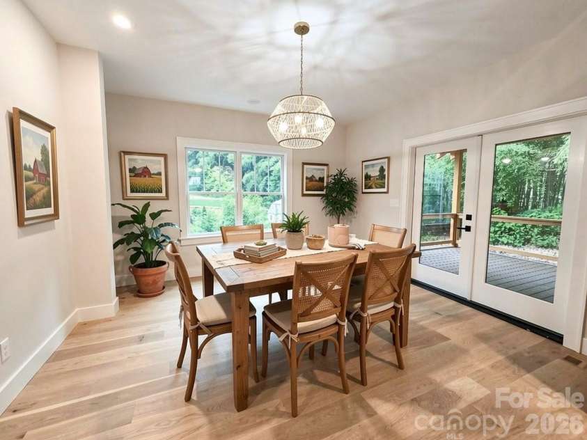 505 Oconeechee Avenue, Black Mountain, NC 28711.  MLS# CAR4399162, YatesRealty ID 42987. Dining-Virtual Staging
