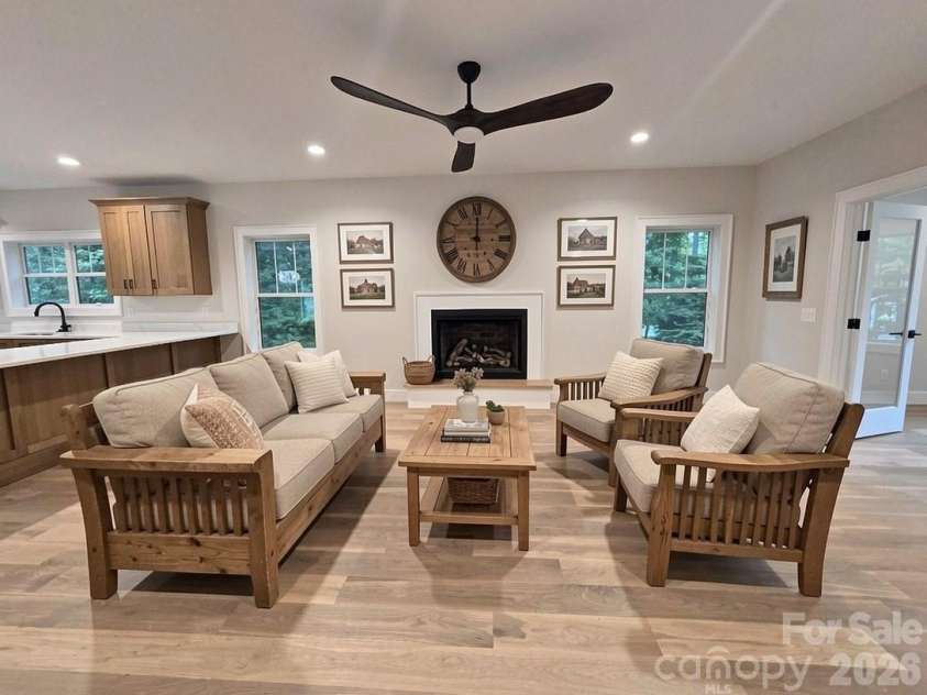 505 Oconeechee Avenue, Black Mountain, NC 28711.  MLS# CAR4399162, YatesRealty ID 42987. Living-Virtual Staging