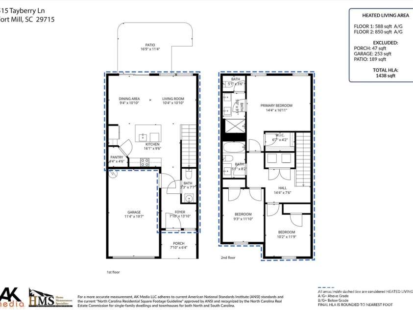 515 Tayberry Lane, Fort Mill, SC 29715.  MLS# CAR4407287, YatesRealty ID 42989. 
