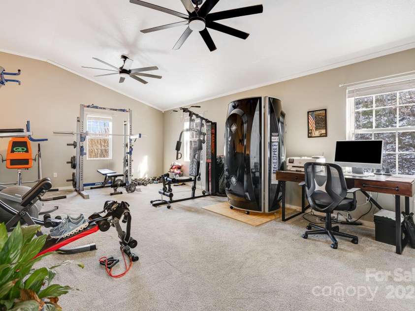 110 Red Wolf Lane, Mars Hill, NC 28754.  MLS# CAR4239848, YatesRealty ID 4299. Upstairs gym/office space