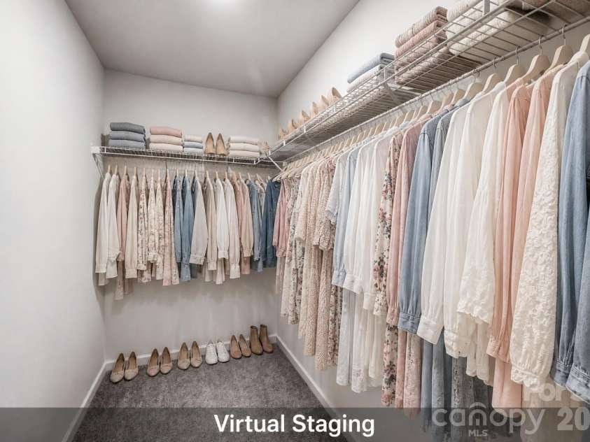 244 Valleybrook Lane, Troutman, NC 28166.  MLS# CAR4411289, YatesRealty ID 43004. Primary Closet Virtual Staging