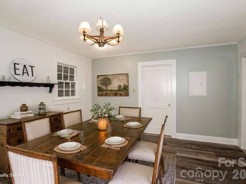 229 Mcneely Avenue, Mooresville, NC 28115.  MLS# CAR4394680, YatesRealty ID 43007. Virtually Staged with a different table