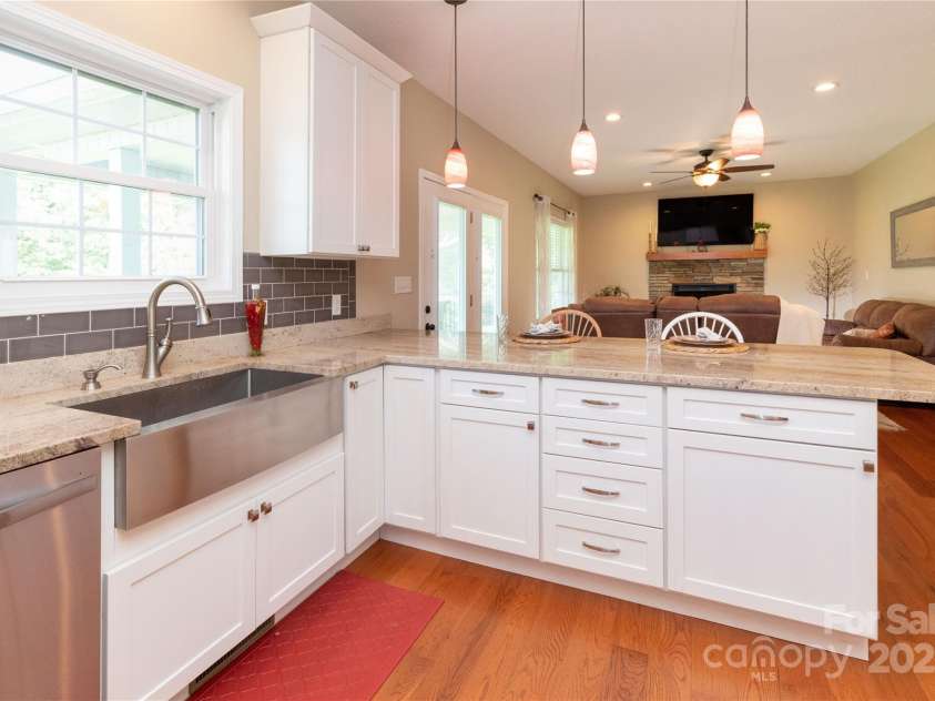 460 Panther Branch Road, Alexander, NC 28701.  MLS# CAR4293485, YatesRealty ID 4301. Open Floor Plan Kitchen 