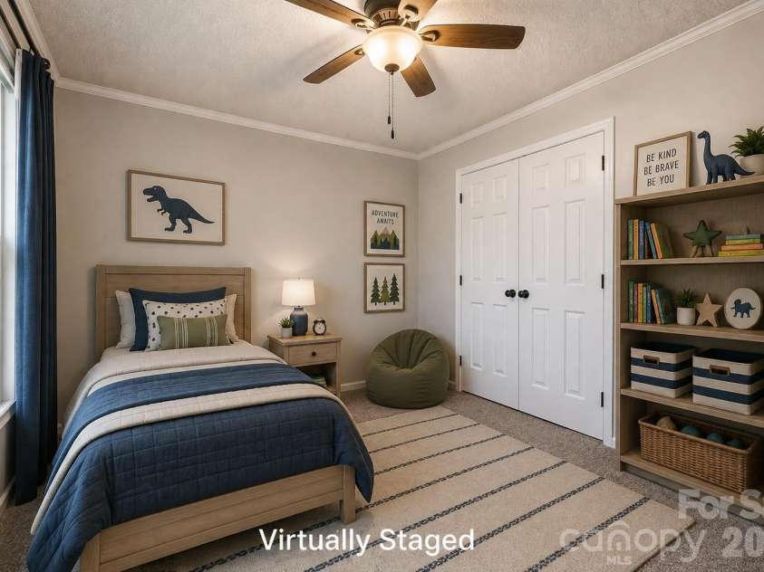 3555 Lake Bluff Drive, Sherrills Ford, NC 28673.  MLS# CAR4405905, YatesRealty ID 43024. Second bedroom virtually staged