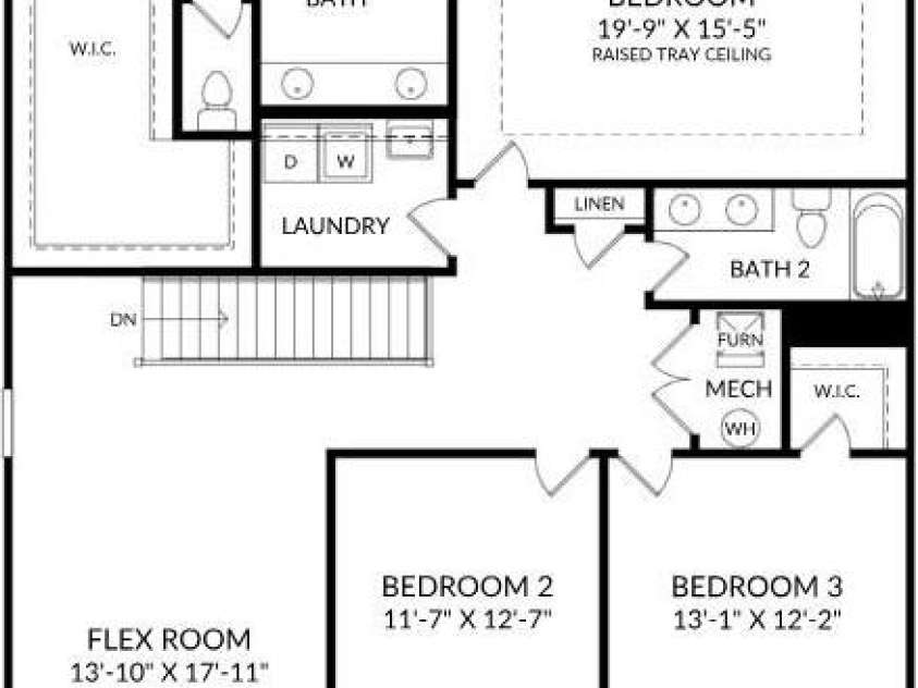1319 Mossy Glade Road, Indian Trail, NC 28079.  MLS# CAR4412047, YatesRealty ID 43039. Upper Level