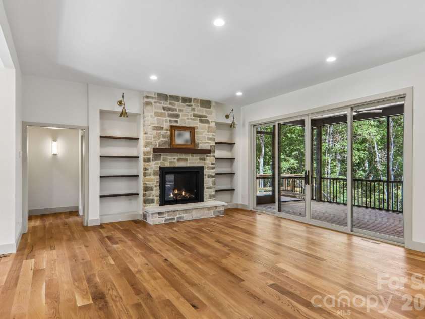 318 Mountain Home Trail, Brevard, NC 28712.  MLS# CAR4405578, YatesRealty ID 43041. Living room