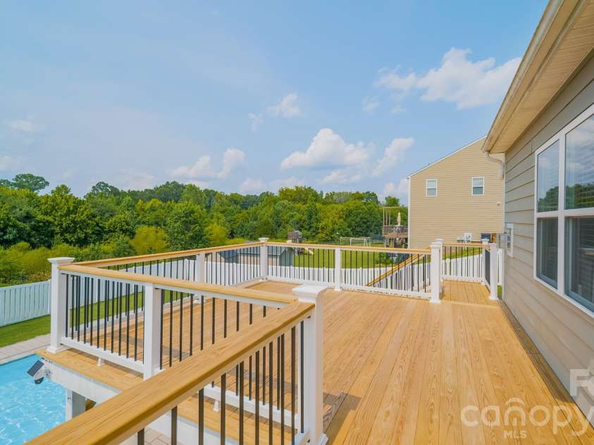 10003 Blue Stream Lane, Indian Trail, NC 28079.  MLS# CAR4408302, YatesRealty ID 43078. Back Deck