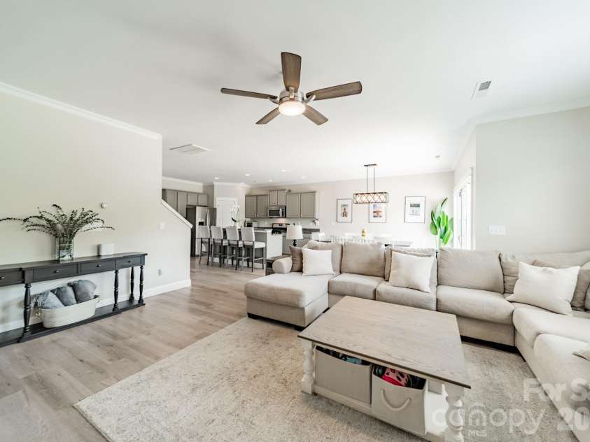 10003 Blue Stream Lane, Indian Trail, NC 28079.  MLS# CAR4408302, YatesRealty ID 43078. Open living dining and kitchen