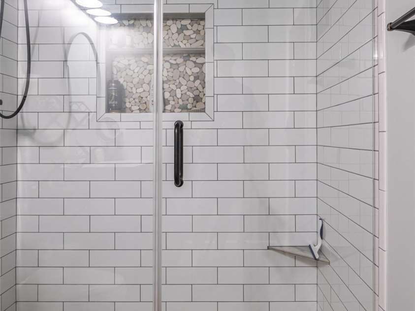 4398 Belmont Drive, Morganton, NC 28655.  MLS# CAR4402124, YatesRealty ID 43080. Basement shower