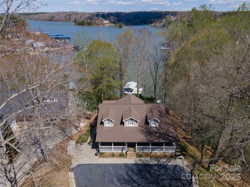 8172 Summit Ridge Drive, Catawba, NC 28609.  MLS# CAR4240630, YatesRealty ID 4310. Aerial shot of the home. When the leaves are on the trees, you have even more privacy.