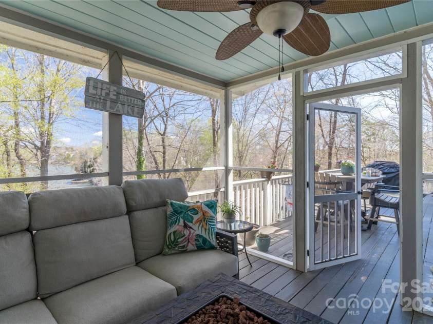 8172 Summit Ridge Drive, Catawba, NC 28609.  MLS# CAR4240630, YatesRealty ID 4310. Screened porch off upper deck.
