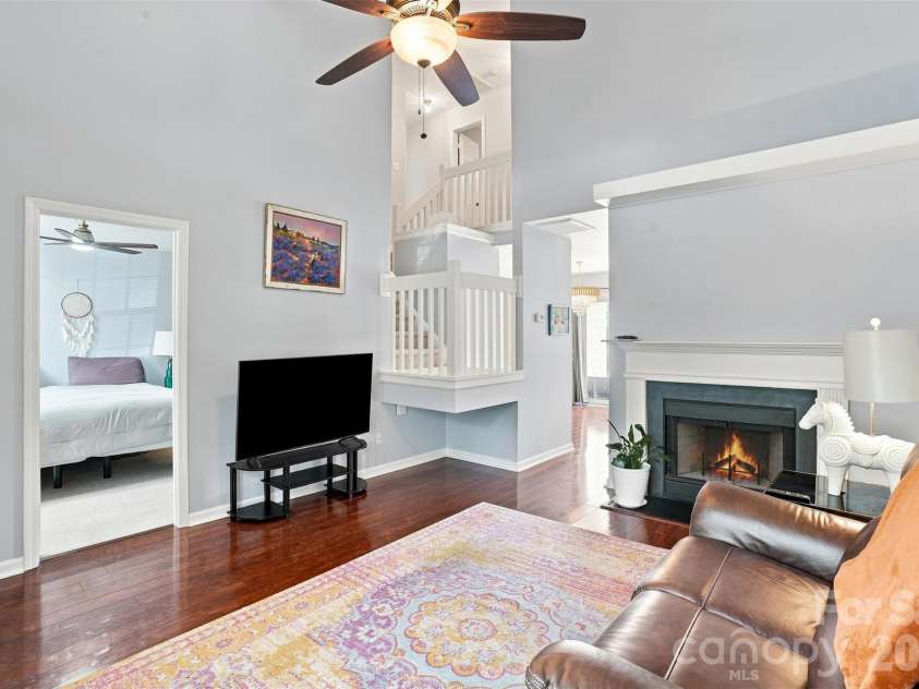 9014 Four Mile Creek Road, Charlotte, NC 28277.  MLS# CAR4410075, YatesRealty ID 43125. Virtually enhanced fireplace.