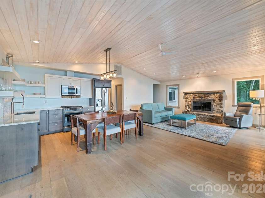 75 Briarwood Lane, Maggie Valley, NC 28751.  MLS# CAR4411453, YatesRealty ID 43128. Spacious Kitchen and Dining Area