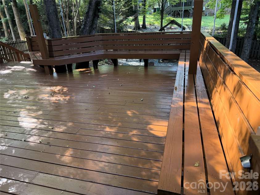 223 Brackenbury Lane, Charlotte, NC 28270.  MLS# CAR4404360, YatesRealty ID 43137. Painted Deck