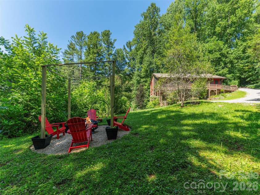 3543 Dark Ridge Road, Sylva, NC 28779.  MLS# CAR4410870, YatesRealty ID 43138. Firepit