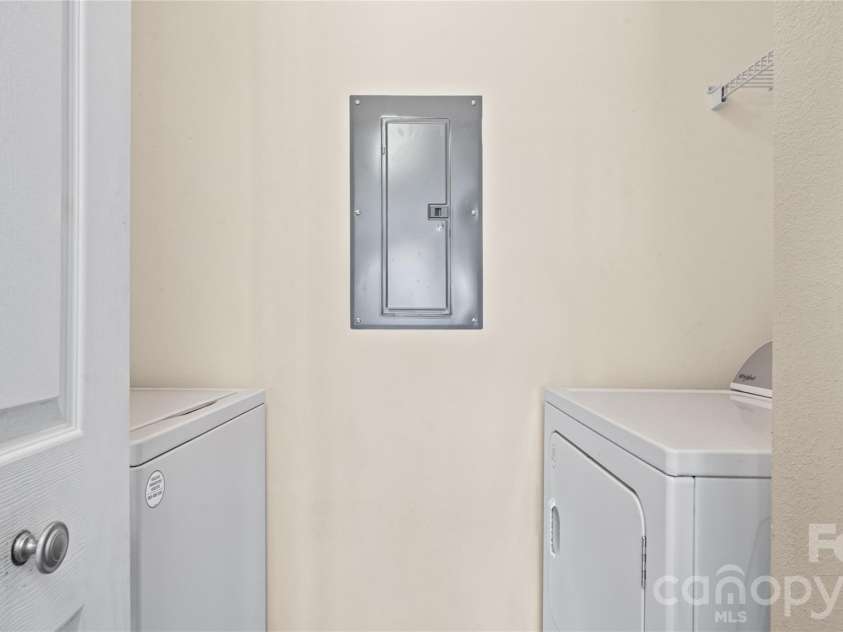 3811 Carl Parmer Drive, Harrisburg, NC 28075.  MLS# CAR4408514, YatesRealty ID 43145. Laundry Closet with Included Washer & Dryer