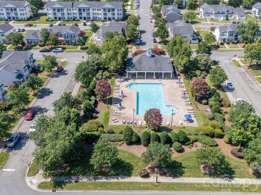 3811 Carl Parmer Drive, Harrisburg, NC 28075.  MLS# CAR4408514, YatesRealty ID 43145. Rear Pool View