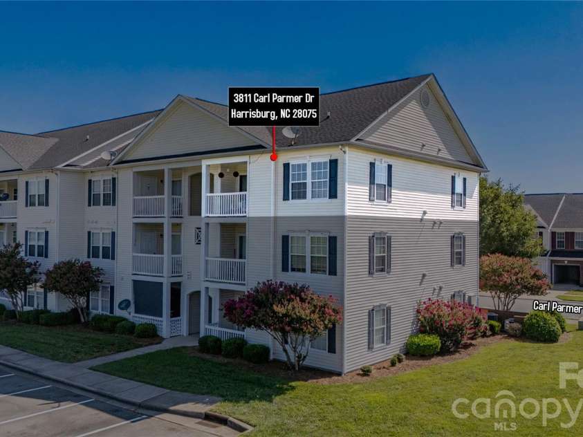 3811 Carl Parmer Drive, Harrisburg, NC 28075.  MLS# CAR4408514, YatesRealty ID 43145. Top-Floor End-Unit!