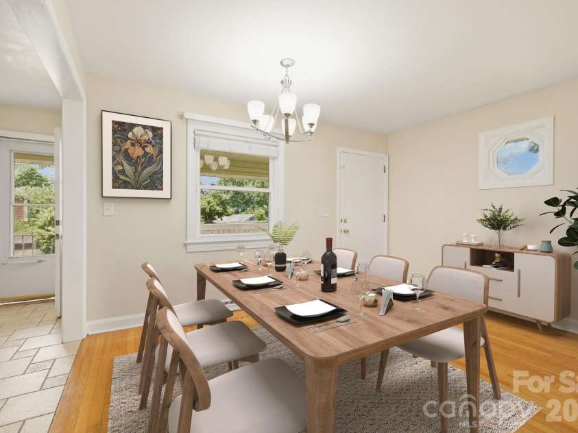 845 Sand Hill Road, Asheville, NC 28806.  MLS# CAR4407954, YatesRealty ID 43166. Virtually Staged Dinette