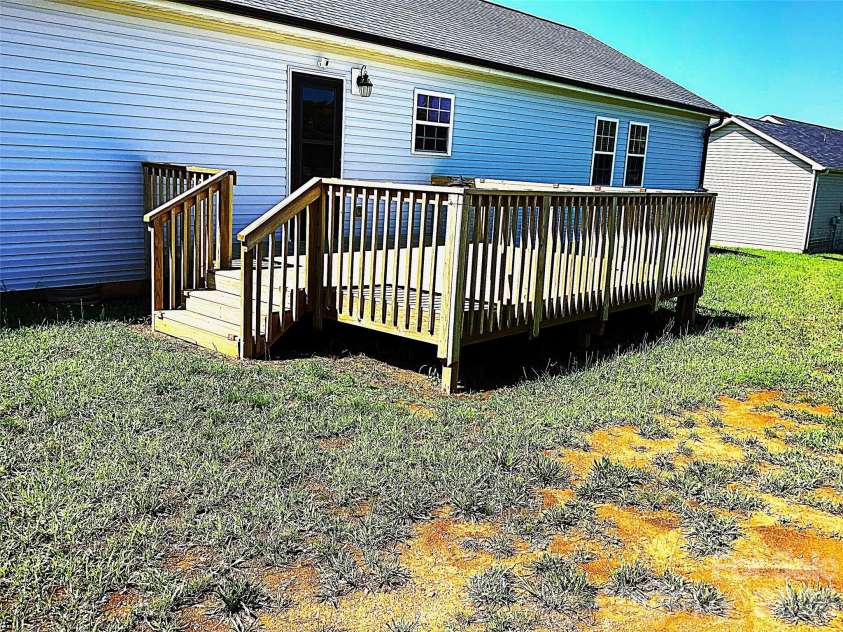 109 Wheat Field Drive, Shelby, NC 28152.  MLS# CAR4413358, YatesRealty ID 43175. Entry view to rear  deck