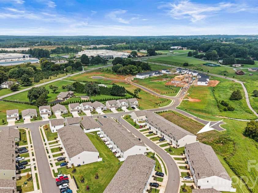 1942 Tranquility Circle, Newton, NC 28658.  MLS# CAR4413135, YatesRealty ID 43176. Aerial End Unit/Side View