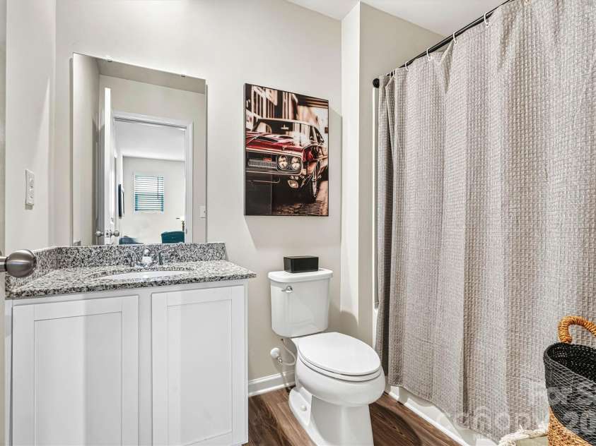 1942 Tranquility Circle, Newton, NC 28658.  MLS# CAR4413135, YatesRealty ID 43176. Upper Level Guest Bath/Vanity View