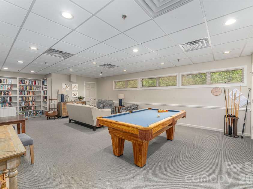 204 Live Oak Lane, Hendersonville, NC 28791.  MLS# CAR4410772, YatesRealty ID 43183. Billiard Room & Library