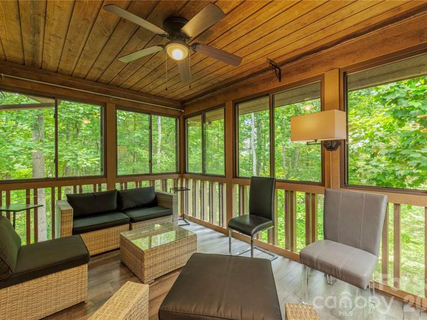 204 Live Oak Lane, Hendersonville, NC 28791.  MLS# CAR4410772, YatesRealty ID 43183. Screened, Enclosed Covered Deck