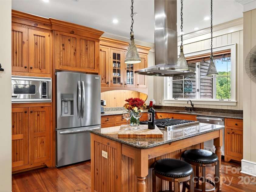 305 Clubhouse Lane, Mill Spring, NC 28756.  MLS# CAR4311469, YatesRealty ID 4321. Chef's kitchen