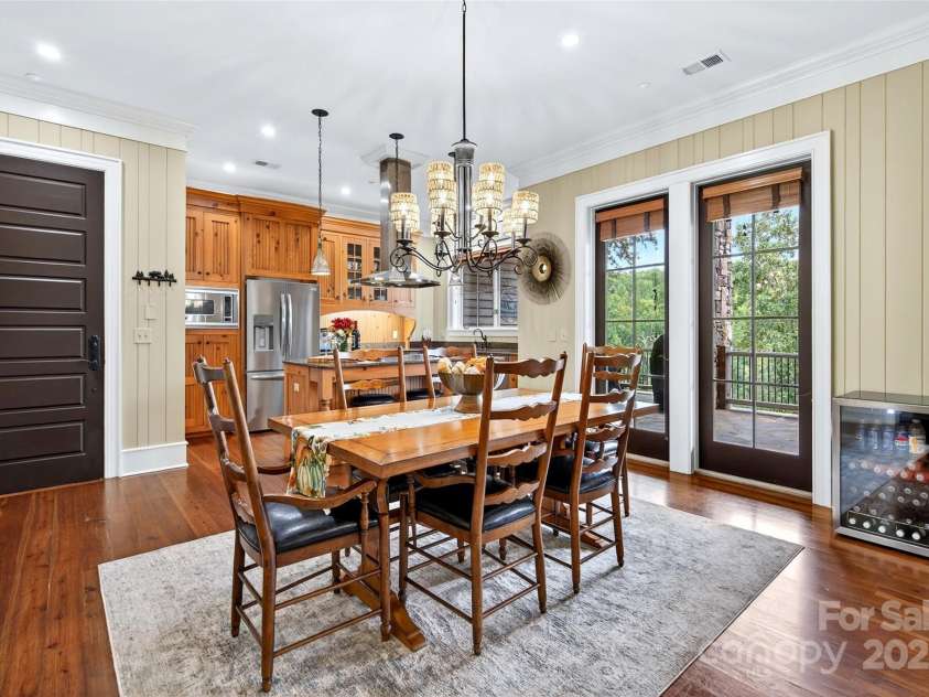 305 Clubhouse Lane, Mill Spring, NC 28756.  MLS# CAR4311469, YatesRealty ID 4321. Dining area