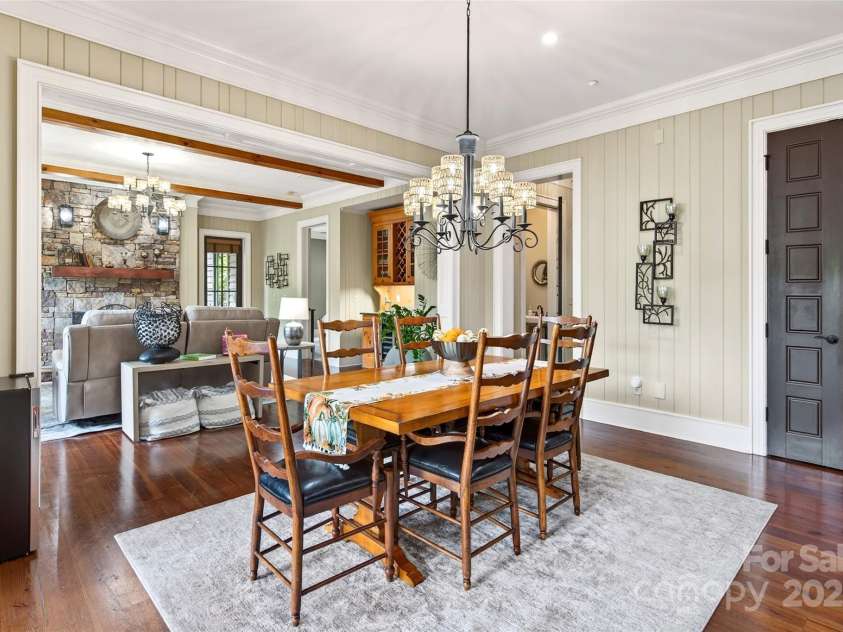 305 Clubhouse Lane, Mill Spring, NC 28756.  MLS# CAR4311469, YatesRealty ID 4321. Dining area