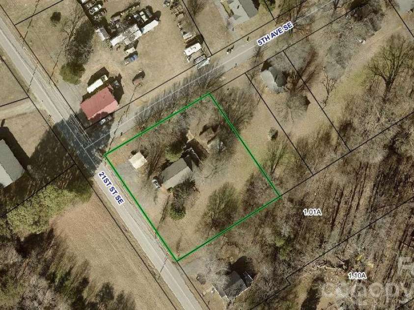 509 21st Street, Hickory, NC 28602.  MLS# CAR4413508, YatesRealty ID 43212. GIS AERIAL MAP