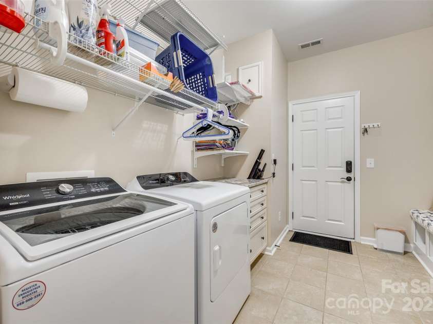1035 Crescent Moon Drive, Fort Mill, SC 29715.  MLS# CAR4201241, YatesRealty ID 4323. Laundry room with dropzone