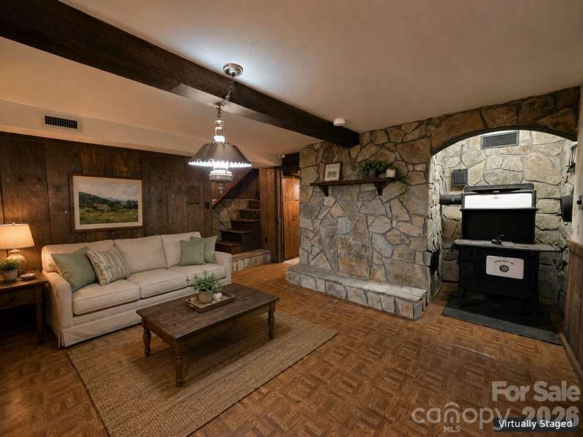 2027 Stamey Branch Road, Newland, NC 28657.  MLS# CAR4411360, YatesRealty ID 43230. Flex Space Downstairs (Virtually Staged)