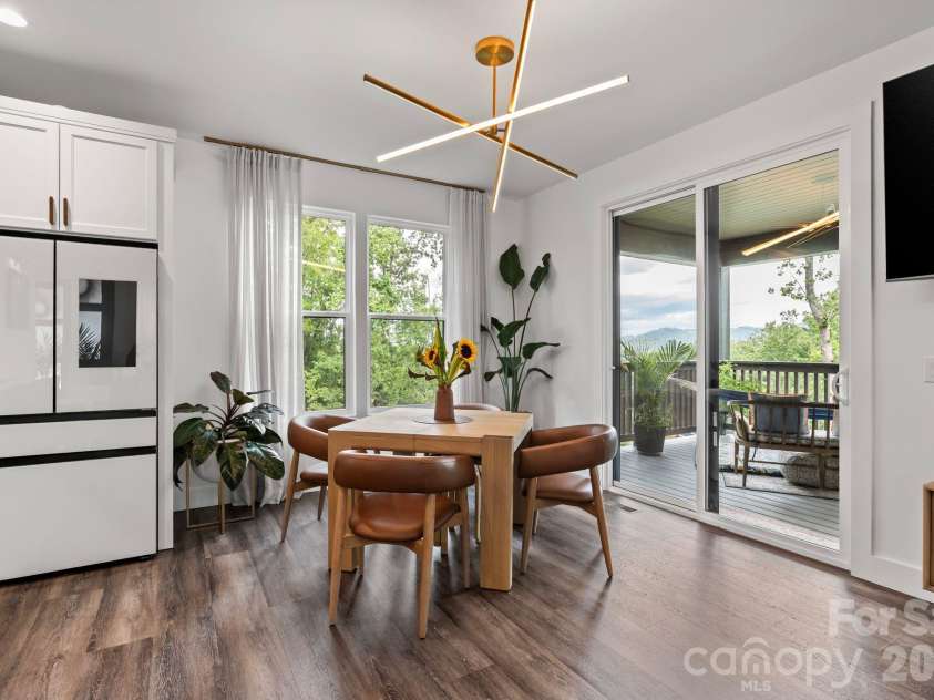 49 Timber Moss Drive, Asheville, NC 28804.  MLS# CAR4413689, YatesRealty ID 43247. Dining Area