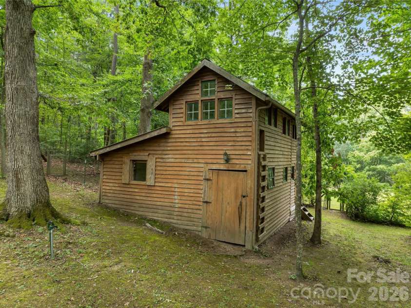 117 Woods View Trail, Fairview, NC 28730.  MLS# CAR4411756, YatesRealty ID 4326. Goat barn and loft