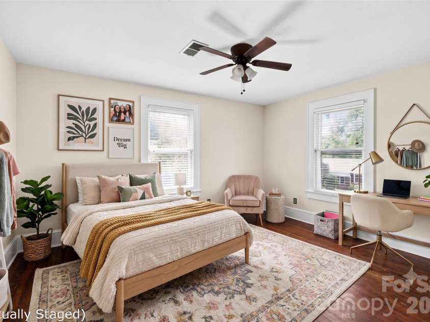 729 5th Avenue, Hendersonville, NC 28739.  MLS# CAR4405722, YatesRealty ID 43292. Bedroom #2 Virtually Staged/Painted