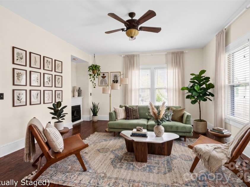729 5th Avenue, Hendersonville, NC 28739.  MLS# CAR4405722, YatesRealty ID 43292. Living Room Virtually Staged/Painted