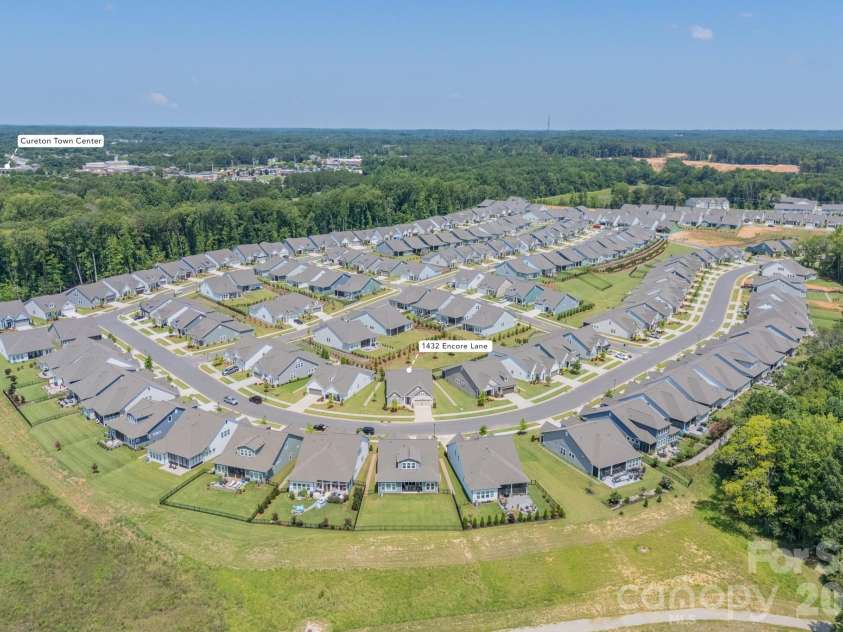 1432 Encore Lane, Waxhaw, NC 28173.  MLS# CAR4400460, YatesRealty ID 43300. Aerial