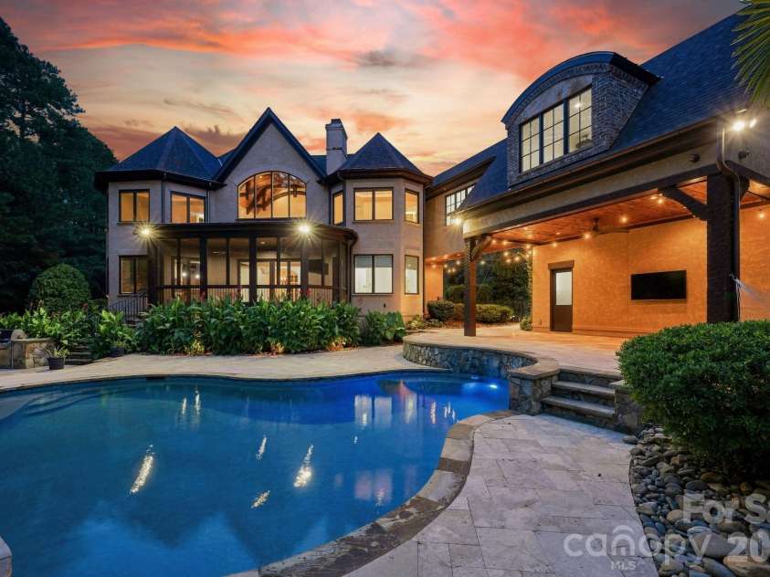 111 Quaker Road, Mooresville, NC 28117.  MLS# CAR4407385, YatesRealty ID 43314. Back Yard is a Private Oasis