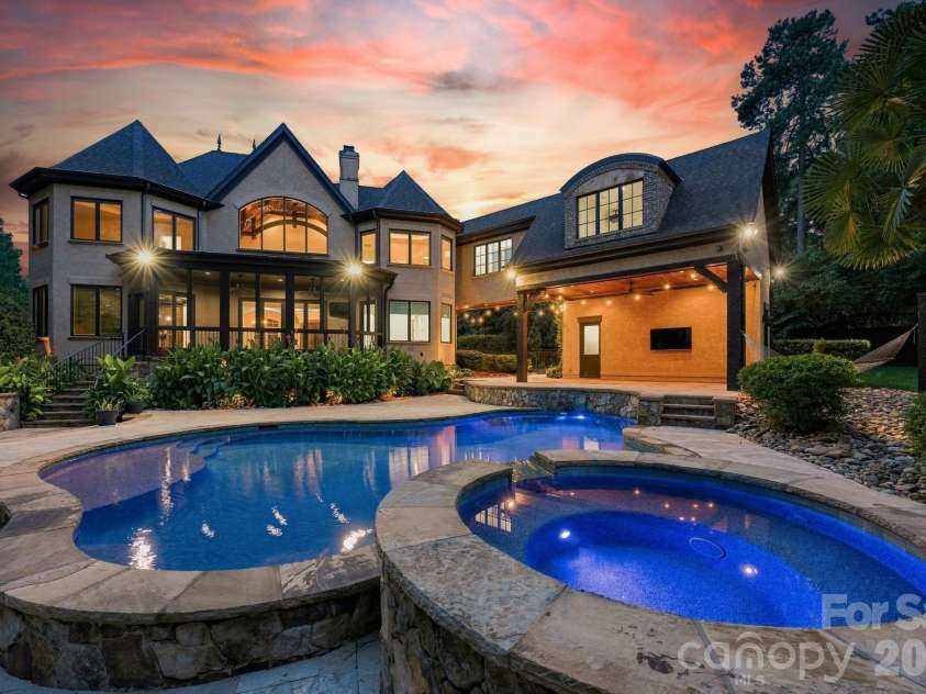 111 Quaker Road, Mooresville, NC 28117.  MLS# CAR4407385, YatesRealty ID 43314. Twilight photos
