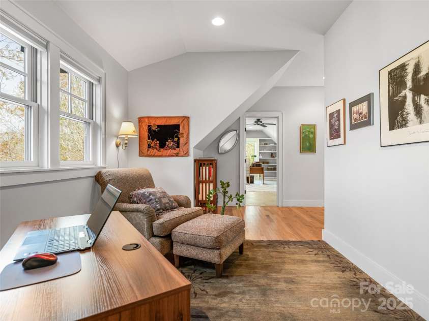 52 Beaverdam Knoll Road, Asheville, NC 28804.  MLS# CAR4242445, YatesRealty ID 4332. Upper floor landing looking toward extra large bonus room