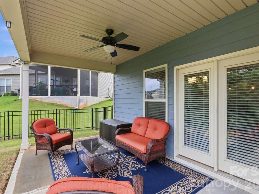 1030 Squire Drive, Indian Land, SC 29707.  MLS# CAR4408694, YatesRealty ID 43322. Covered Back Porch