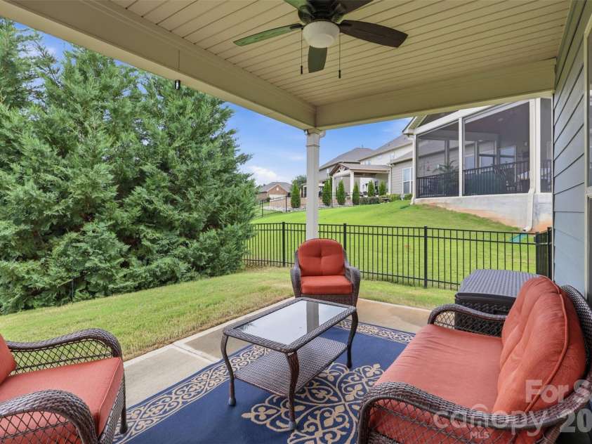 1030 Squire Drive, Indian Land, SC 29707.  MLS# CAR4408694, YatesRealty ID 43322. Covered Back Porch