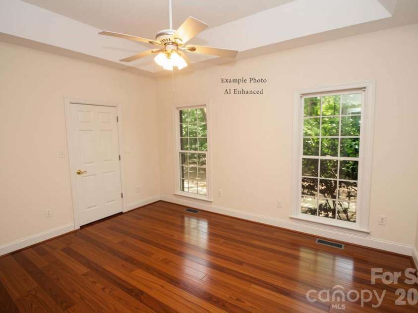 1241 Old Pageland Monroe Road, Monroe, NC 28112.  MLS# CAR4407852, YatesRealty ID 43326. Primary Bedroom  Example AI Enhanced Photo