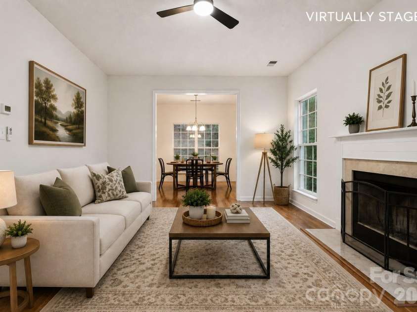 5645 Winslow Avenue, Concord, NC 28027.  MLS# CAR4400484, YatesRealty ID 43352. Virtually staged living room