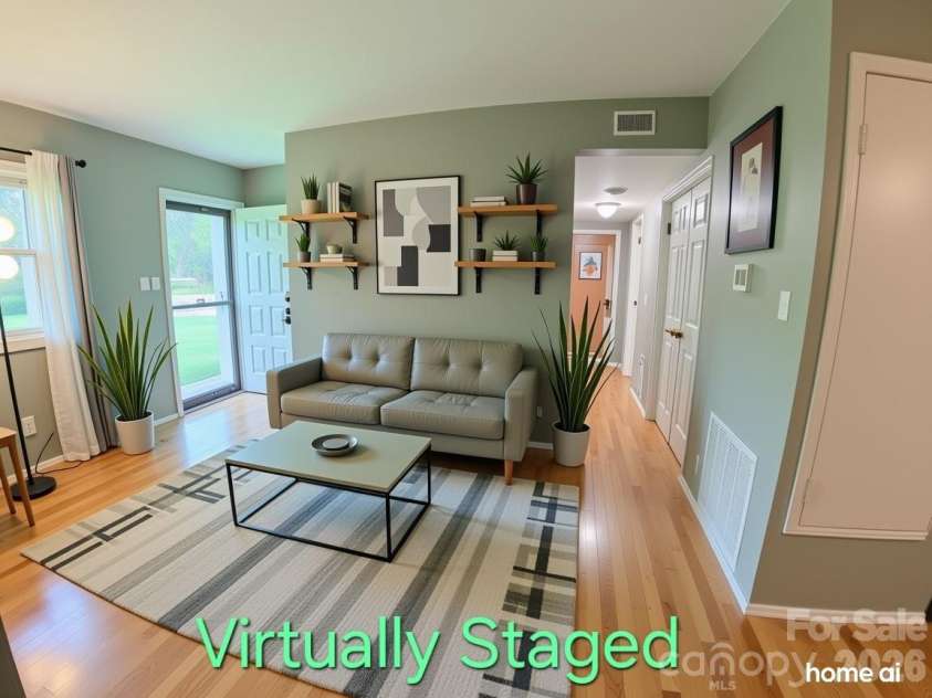 121 Wicklow Drive, Asheville, NC 28806.  MLS# CAR4407980, YatesRealty ID 43364. Virtually Staged Livingroom