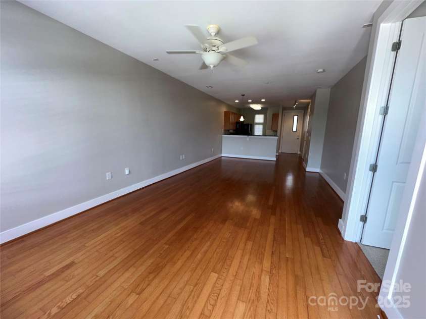 1101 1st Street, Charlotte, NC 28202.  MLS# CAR4282348, YatesRealty ID 4338. Reverse view from Living area back to Kitchen