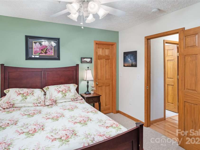 93 Hickory Drive, Maggie Valley, NC 28751.  MLS# CAR4290605, YatesRealty ID 4338. Bedroom 2 with access to full bath